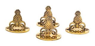 Twelve American Silver Gilt Place Card Holders, Tiffany & Co., New York, NY, 20th Century,