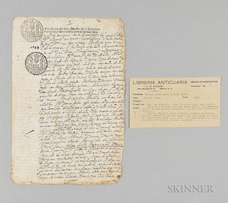 Spanish Document Discussing the Sale of a Female Slave