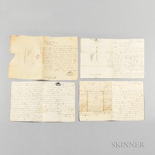 Four Documents Relating to the Vernon Brothers, Slave Traders of Newport, Rhode Island.