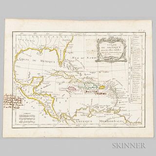 Captain's Map of the Gulf of Mexico, 1783, unframed.
