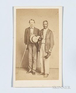 Carte-de-visite Depicting a White Man and an African American Man