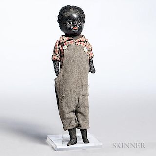 Black Papier-mache Boy Doll