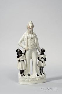 Staffordshire Figure of John Brown with African American Children at His Side, c. 1860, ht. 11 in.  Note: John Brown (1800-18