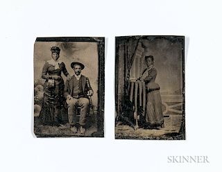 Two Tintypes Depicting African Americans