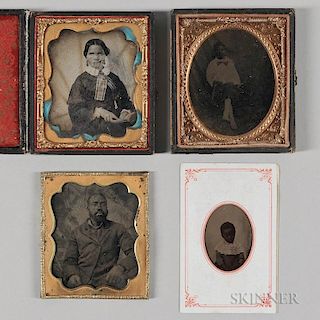 Four Tintypes Depicting African Americans
