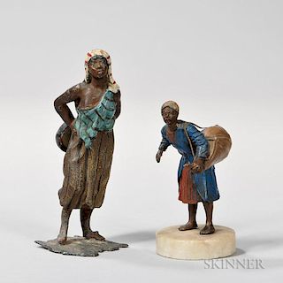 Two Cold-painted Bronze Blackamoor Figures