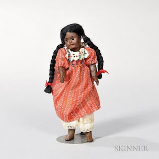 Small Black Bisque Doll.  Estimate $200-300