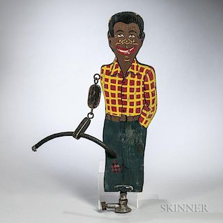 Black Male Figural Lawn Sprinkler