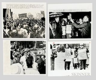 Ten Press Photos of 1960s Demonstrations.  Estimate $200-250