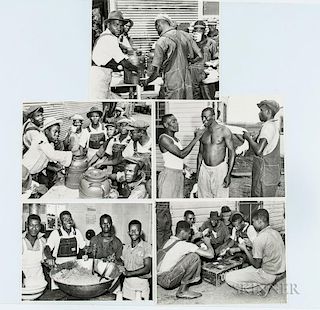 Ten Press Photos of Caribbean Farm Workers, 1940s.  Note: In the midst of World War II, while much of the American workforce 