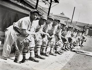Photograph of Negro League Baseball Team, The Cubans, 10 3/4 x 14 inches, unframed.  Note: The Negro Leagues were a group of 