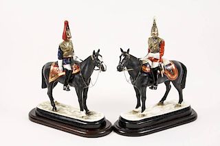 Two Michael Sully Royal Guard, Porcelain Figurines