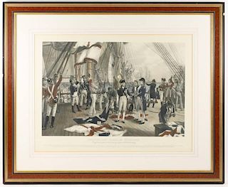 "Nelson's Last Signal at Trafalgar", Lithograph