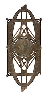 A Louis Sullivan Iron Baluster, from the Chicago Stock Exchange, American (1856-1924), Height 25 3/4 inches.