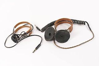 Two Pairs of WWII American Headset Receivers