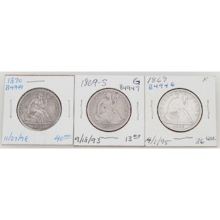 United States Liberty Seated Half Dollars 1869-1870