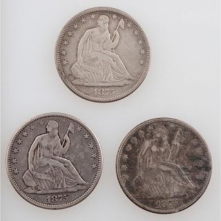 United States Liberty Seated Half Dollars 1875