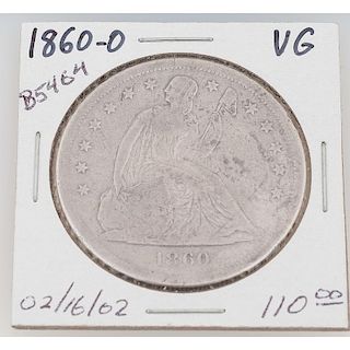 United States Liberty Seated Silver Dollar 1860