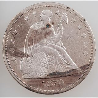 United States Liberty Seated Silver Dollar 1870