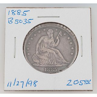 United States Liberty Seated Half Dollar 1885