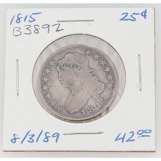 United States Capped Bust Quarter Dollar 1815