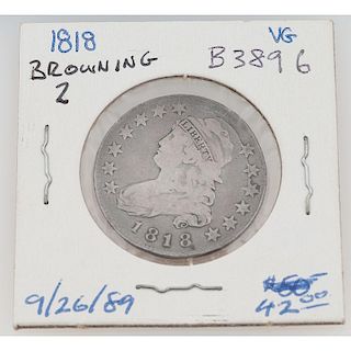 United States Capped Bust Quarter Dollar 1818