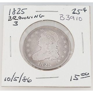 United States Capped Bust Quarter Dollar 1825