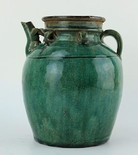 Chinese green glazed pot by ShiWan kiln