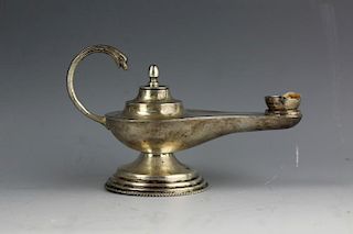 Sterling silver oil lamp