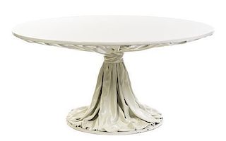 An American Fiberglass Dining Table, Richard Himmel (1920-2000), Height 29 1/4 x diameter 60 inches.