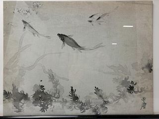Chinese painting on the canvas by Wang Yachen