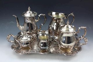 7-pieces Leonard silver plate tea set