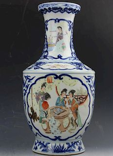 A famille rose porcelain depicting a scene from Dream