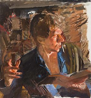 * Jerome Witkin, (American, b. 1939), Study: Wayne Pond Posing for "Suddenly", 1986