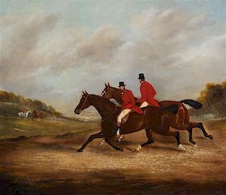 Circle of George Henry Laporte, (German, 1799-1873), Off to the Hunt