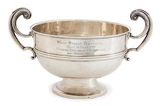 An English Silver Trophy Cup, Alexander Clark Manufacturing Co., Birmingham, England, 20th Century, inscribed West Street Har