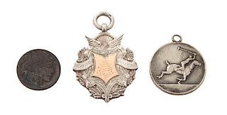 Two Silver Polo Medals and a Hobo Nickel, , comprising an English silver medallion inscribed From the Original Anglo-American