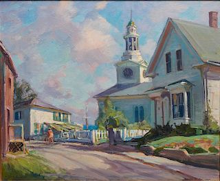EMILE ALBERT GRUPPE, (American, 1896-1978), Rockport Street, oil on canvas