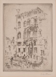 JOHN MARIN, (American, 1870-1953), Sestiere Dosoduro, Venezia, 1907, etching