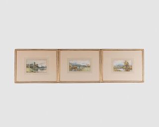 FREDERICK G COLERIDGE, (English, 1840-1925), Three English Views, watercolor