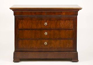 French Louis Philippe Crotch Mahogany Commode