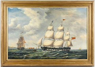 British Merchant Navy Maritime Scene, Oil