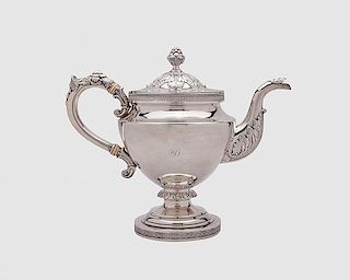 American Silver Coffee Pot, Thomas Fletcher, Philadelphia (1787-1866)