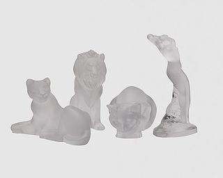 Four LALIQUE Glass Figurines