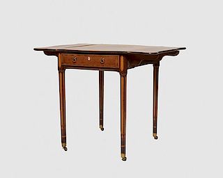 George III Satinwood Inlaid Pembroke Table, late 18th century