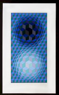 Vasarely,    Victor,  Hungarian/French   b. 1908- d. 1997,(untitled),