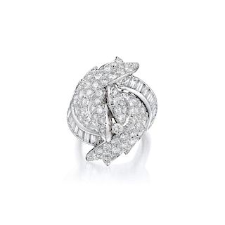 A Platinum Diamond Cocktail Ring