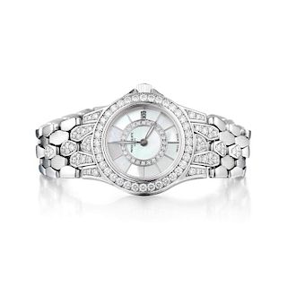 Patek Philippe Neptune White Gold and Diamond Ladies Watch #4881