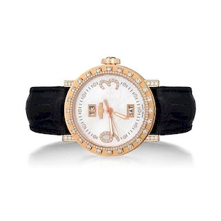 DeWitt Academia Grande Date Rose Gold Diamond Watch