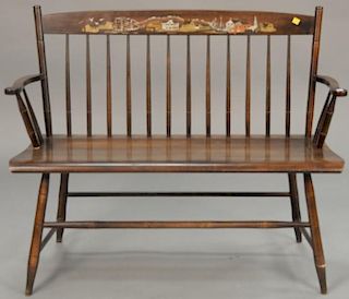 Hitchcock maple bench. wd. 42in.